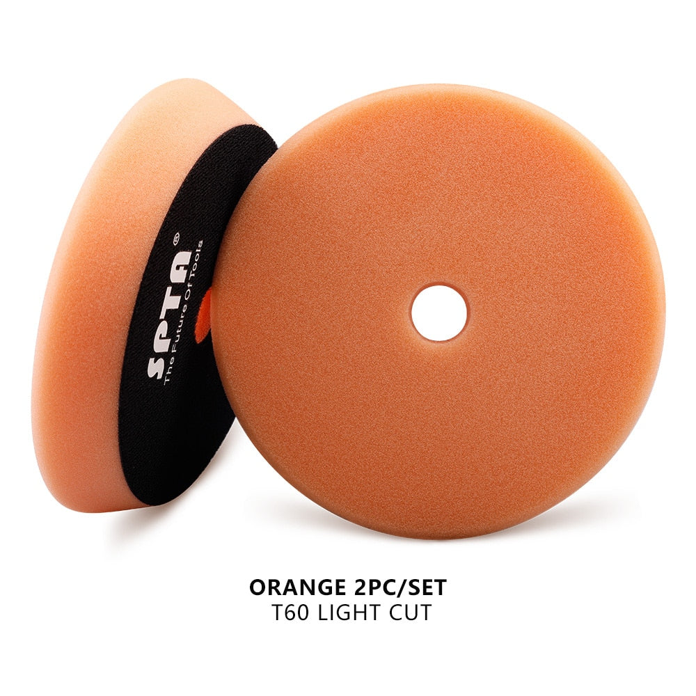 SPTA Car Buffing & Polishing Pads - 3", 5", & 6" Sizes with Hook & Loop - Scratch Removal and Waxing