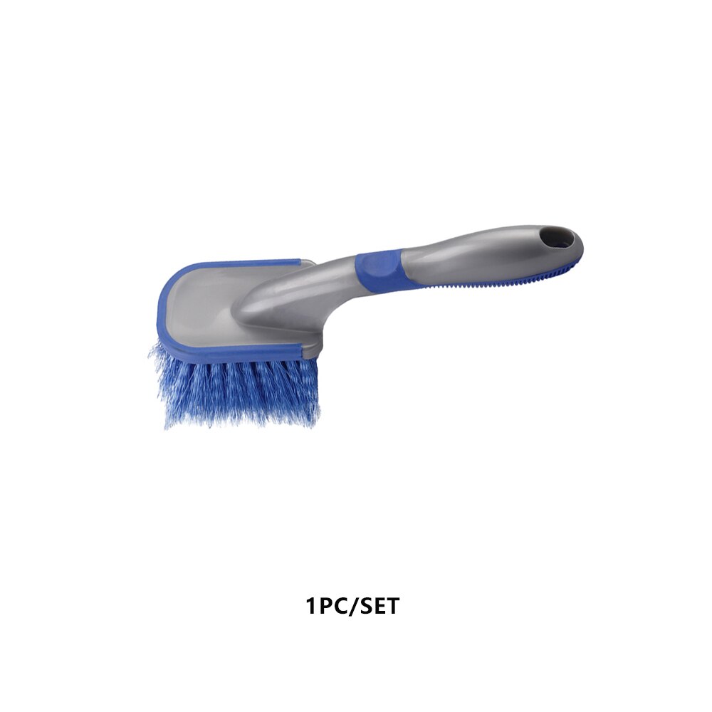 SPTA Car Beauty Hub Brush - Short Handle Tire & Rim Cleaning Tool with Hard Nylon Bristles