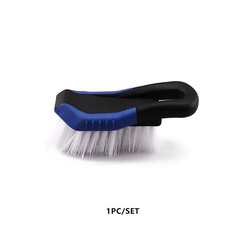 SPTA Car Beauty Hub Brush - Short Handle Tire & Rim Cleaning Tool with Hard Nylon Bristles
