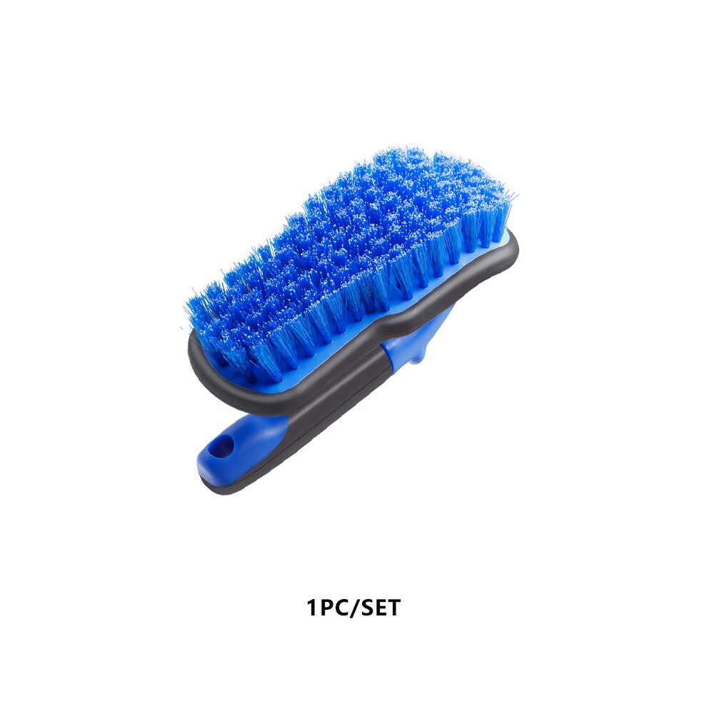 SPTA Car Beauty Hub Brush - Short Handle Tire & Rim Cleaning Tool with Hard Nylon Bristles