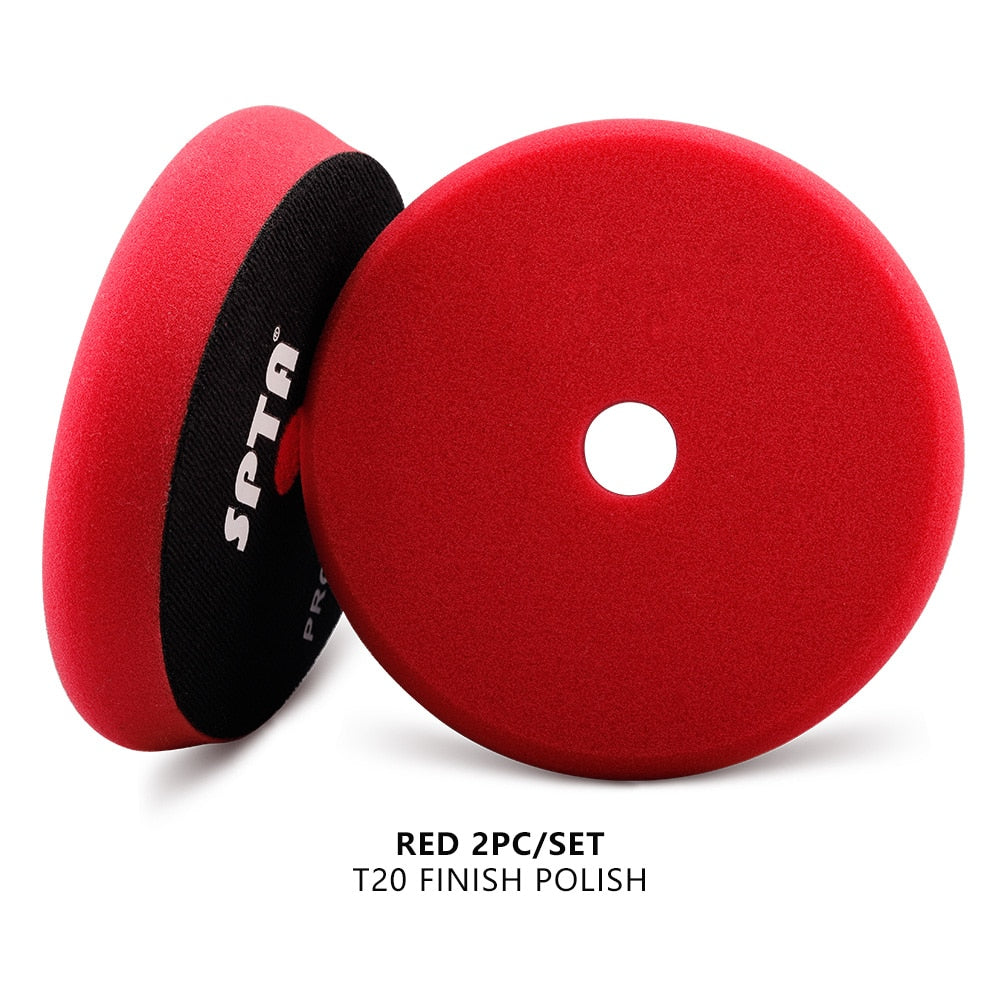 SPTA Car Buffing & Polishing Pads - 3", 5", & 6" Sizes with Hook & Loop - Scratch Removal and Waxing