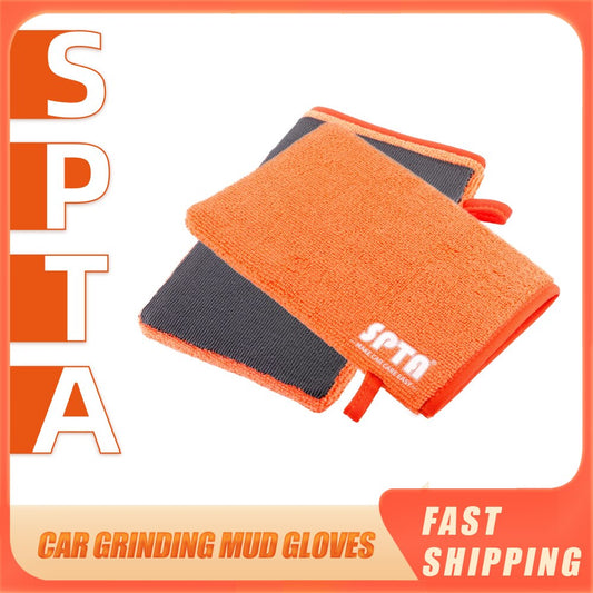 SPTA Fine Grade Clay Mitt - Quick Debris Removal for Car Detailing, Paint, Glass & Wheels