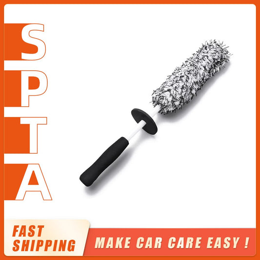 Suds Auto Salon Car Wheel Cleaning Tire Brush - Long Reach Microfiber Brush for Non-Scratch Detailing
