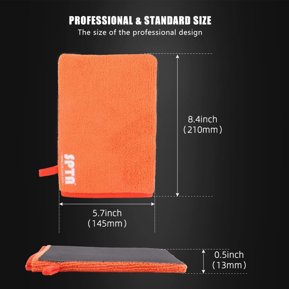 SPTA Fine Grade Clay Mitt - Quick Debris Removal for Car Detailing, Paint, Glass & Wheels