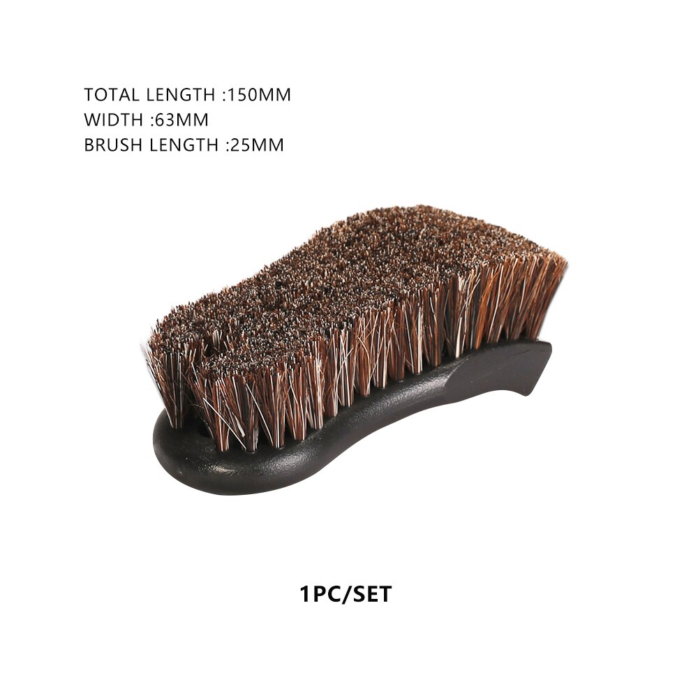 SPTA Car Interior Cleaning Brush - Horsehair Bristles for Gentle and Effective Upholstery Cleaning