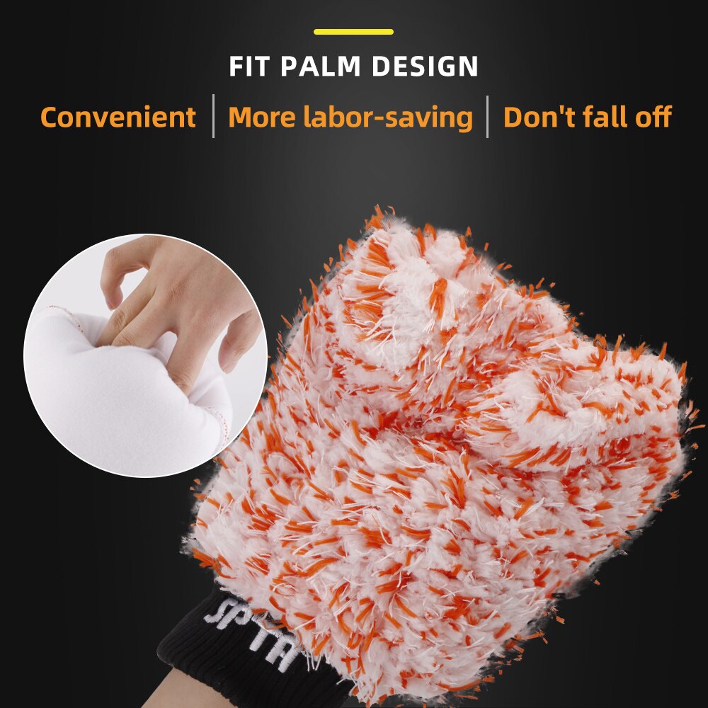 SudsAutoSalon Ultra-Soft Microfiber Car Wash Mitt - Scratch-Free, Lint-Free, and Machine Washable