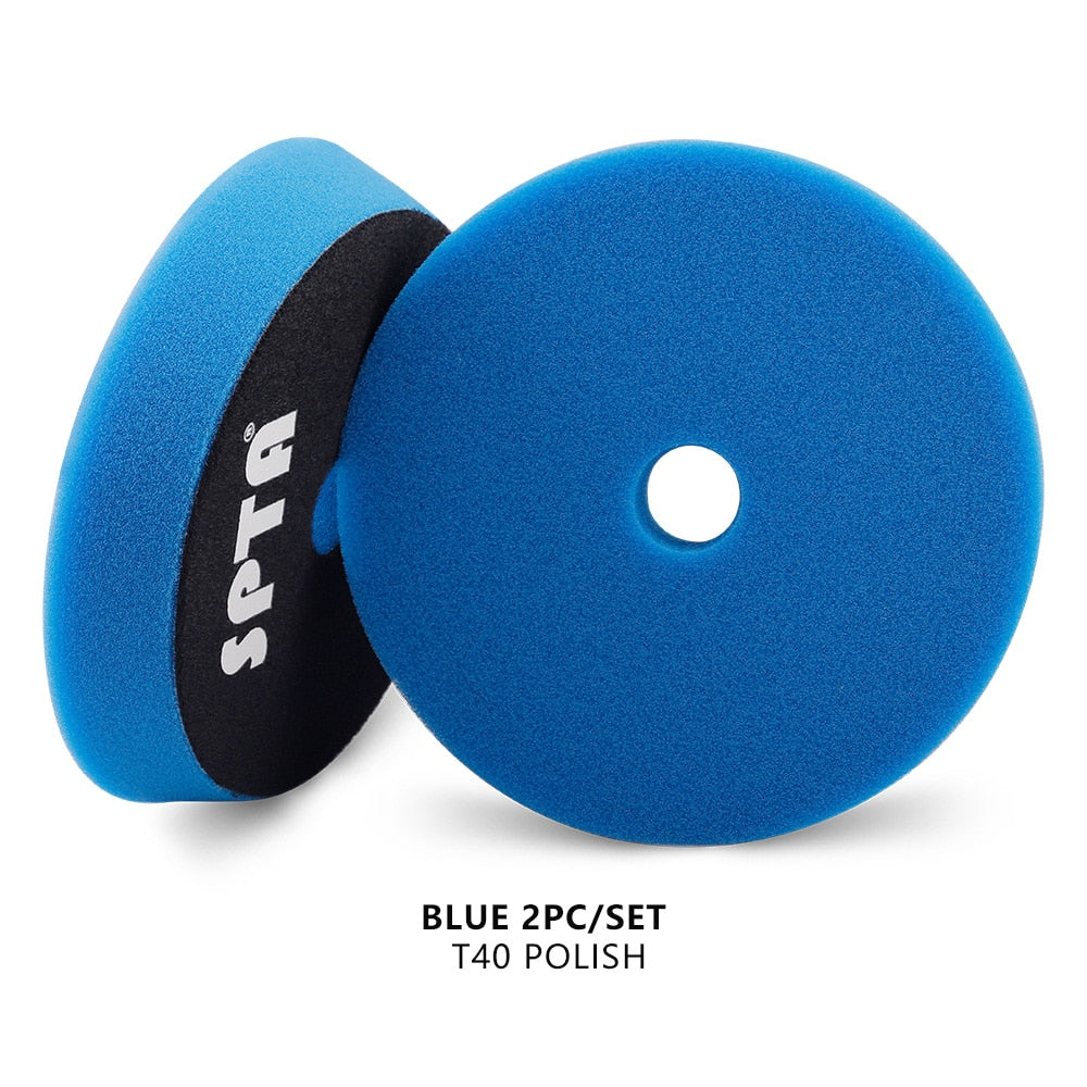 SPTA Car Buffing & Polishing Pads - 3", 5", & 6" Sizes with Hook & Loop - Scratch Removal and Waxing