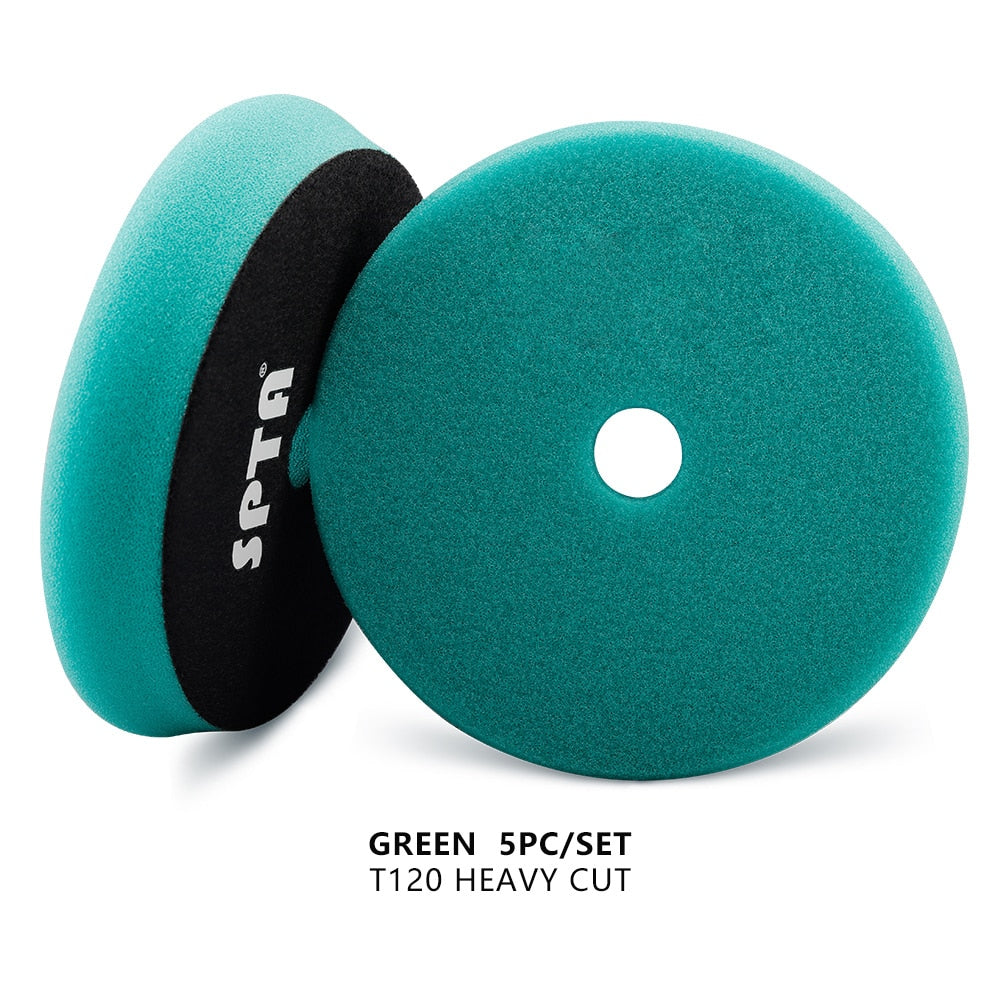 SPTA Car Buffing & Polishing Pads - 3", 5", & 6" Sizes with Hook & Loop - Scratch Removal and Waxing