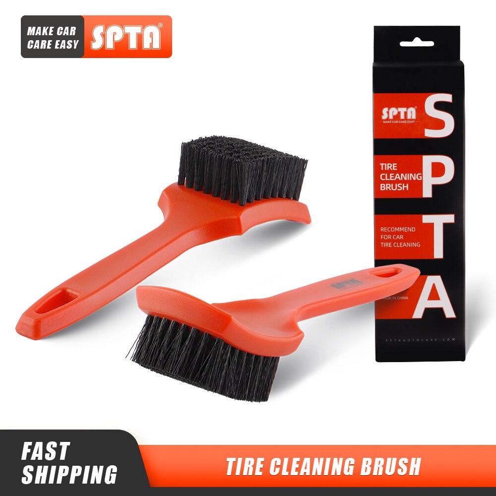SPTA Car Tire Rim Brush and Wheel Hub Cleaning Brushes Set - Essential Car Detailing and Cleaning Tools
