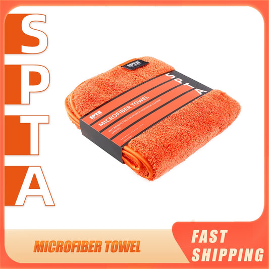 SPTA Microfiber Car Wash Towel - 41x41 cm Car Cleaning and Drying Cloth for Polishing and Detailing