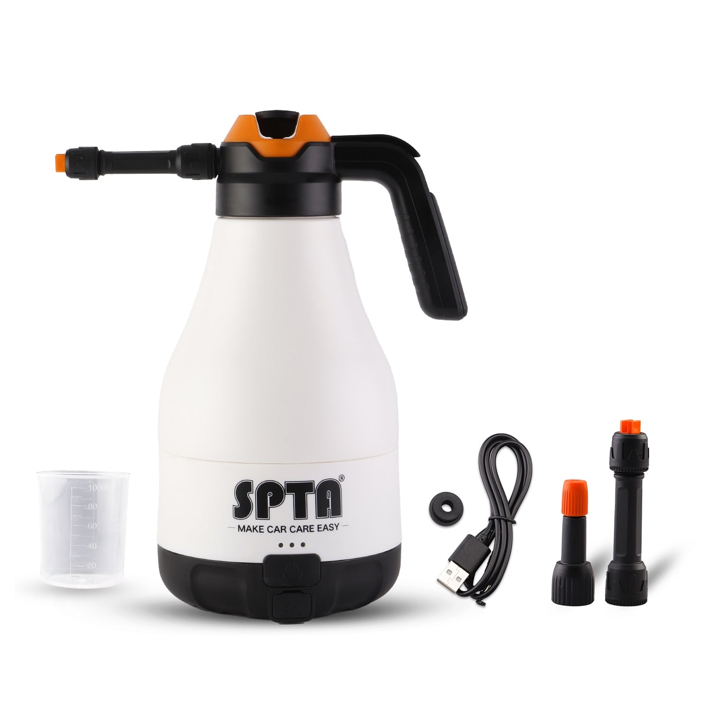SPTA 1.8L Cordless Charging Car Sprayer - Foam Pressure Pot for Home & Vehicle Cleaning
